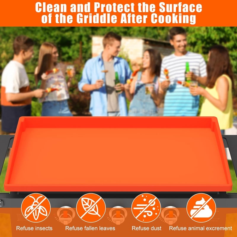 BESSIO Silicone Griddle Mat Cover for Blackstone - 28XL Inch True All-Encompassing Coverage Heavy Duty Food Grade Grill Buddy Mat, All Season Cooking Surface Protective Cover - Image 2